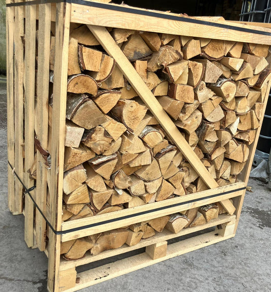 Crate of birch chunks