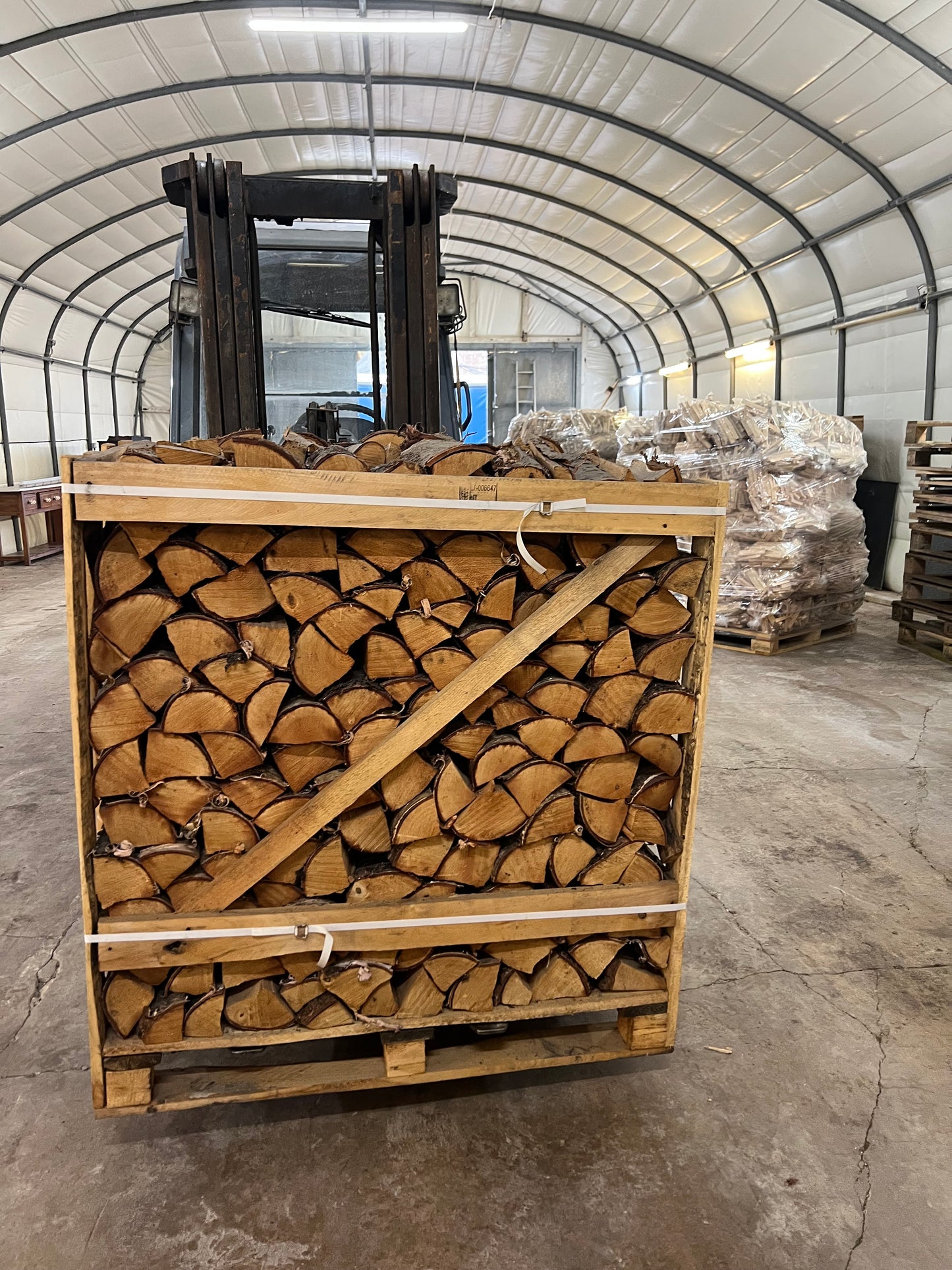 10 crates of Kiln dried birch