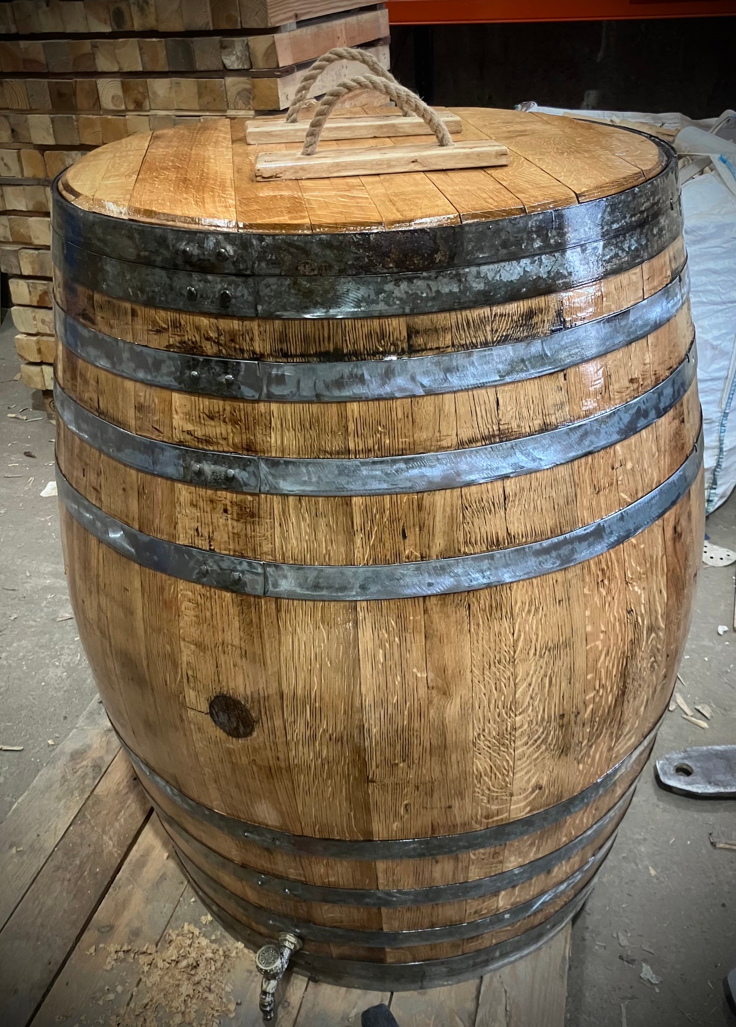 Oak Whiskey barrel Ice bath