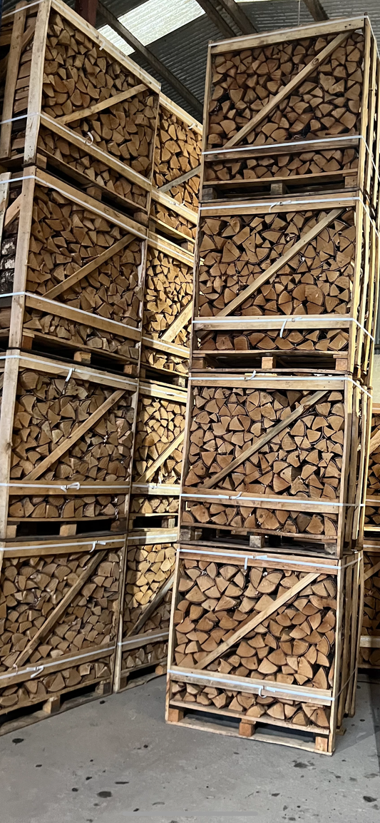 10 crates of Kiln dried birch